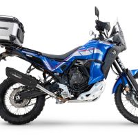 Esapament GPR compatibil cu Yamaha Tenere 700 2024 Evacuare slip-on omologata, inclusiv db killer detașabil și cot de legătură,Furore-X Titanio Nero