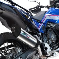 Exhaust compatible with Yamaha Tenere 700 2024-2025, Furore-X Titanio, Homologated legal slip-on exhaust including removable db killer and link pipe