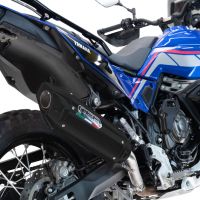 Esapament GPR compatibil cu Yamaha Tenere 700 2024 Evacuare slip-on omologata, inclusiv db killer detașabil și cot de legătură,Furore-X Titanio Nero