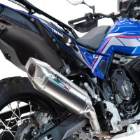 Exhaust compatible with Yamaha Tenere 700 2024-2025, Furore-X Acciaio Inox, Homologated legal slip-on exhaust including removable db killer and link pipe