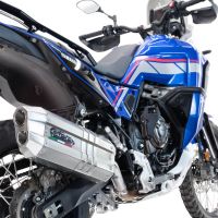 Esapament GPR compatibil cu Yamaha Tenere 700 2021 Evacuare slip-on omologata, inclusiv db killer detașabil și cot de legătură,Hyper Sonic Inox