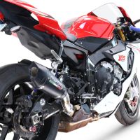 Esapament GPR compatibil cu Yamaha Yzf R1-R1-M 2015 Evacuare slip-on omologata, inclusiv db killer detașabil și cot de legătură,GP-Revo Black Titanium