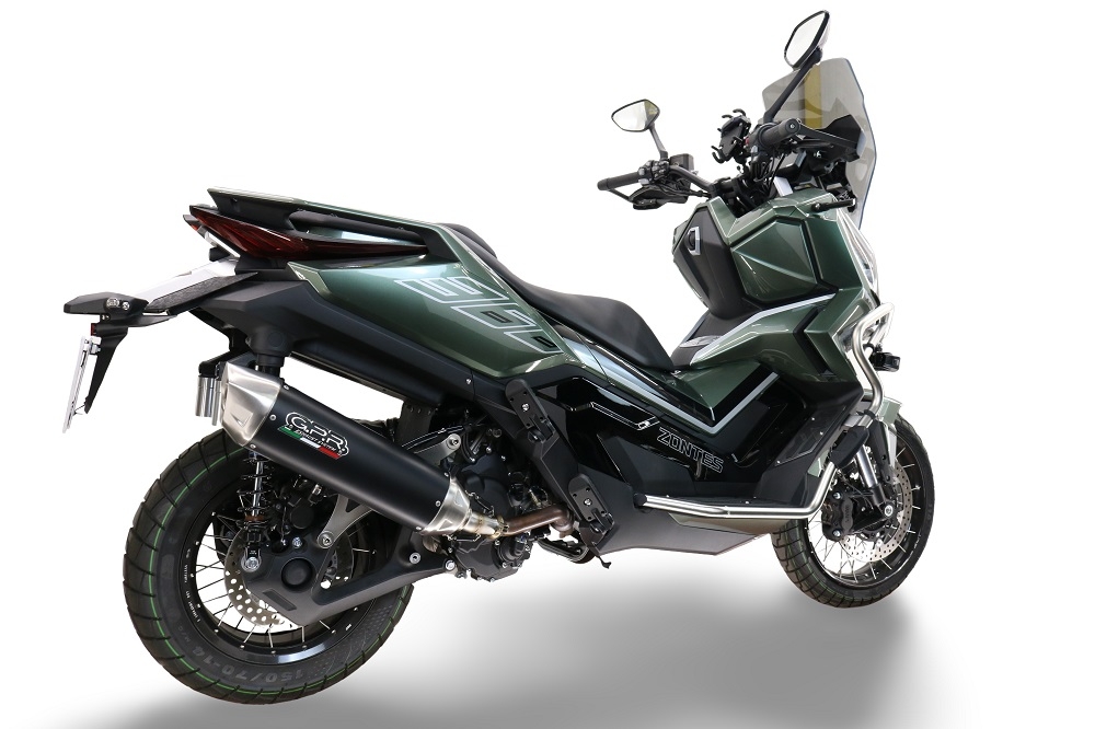 GPR exhaust compatible with  Zontes 365G 2024-2026, Furore-X Scooter, Racing slip-on exhausts including link pipe and removable db killer