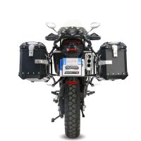 GPR TECH compatible with  Zontes 703 F 2025/2026 GPR TECH Pair of side cases aluminum made, black color with specific pannier holder Capacity 38 LT. + 38 LT.
