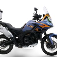 TECH ile uyumlu  Zontes 703 F 2025/2026 Zilver Topcase din aluminiu, culoare argintie, cu placă specifică inclusă Capacitate 35 litri.