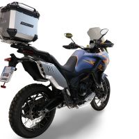 TECH ile uyumlu  Zontes 703 F 2025/2026 Zilver Topcase din aluminiu, culoare argintie, cu placă specifică inclusă Capacitate 35 litri.