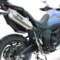 GPR exhaust compatible with Zontes 703 F 2025-2026, Furore-X Acciaio Inox, Homologated legal slip-on exhaust including removable db killer and link pipe 