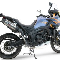 GPR exhaust compatible with Zontes 703 F 2025-2026, Furore-X Titanio, Homologated legal slip-on exhaust including removable db killer and link pipe 