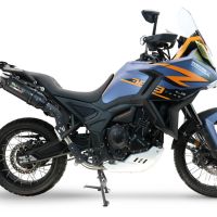 GPR exhaust compatible with Zontes 703 F 2025-2026, Furore-X Titanio Nero, Homologated legal slip-on exhaust including removable db killer and link pipe 