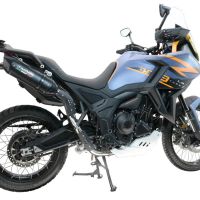 GPR exhaust compatible with Zontes 703 F 2025-2026, Furore-X Titanio Nero, Homologated legal slip-on exhaust including removable db killer and link pipe 