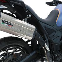 GPR exhaust compatible with Zontes 703 F 2025-2026, Hyper Sonic Black Titanium, Homologated legal slip-on exhaust including removable db killer and link pipe 