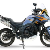 GPR exhaust compatible with Zontes 703 F 2025-2026, Trioval, Homologated legal slip-on exhaust including removable db killer and link pipe 