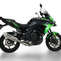 Esapament GPR compatibil cu Kawasaki Versys 650 2023 Amortizor omologat pentru zgomot, inclusiv linie completă, db killer și catalizator conform pentru inspecție,Furore-X Acciaio Inox