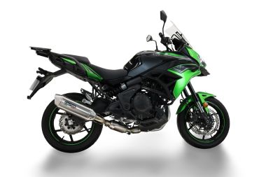 Esapament GPR compatibil cu Kawasaki Versys 650 2023 Amortizor omologat pentru zgomot, inclusiv linie completă, db killer și catalizator conform pentru inspecție,Furore-X Acciaio Inox