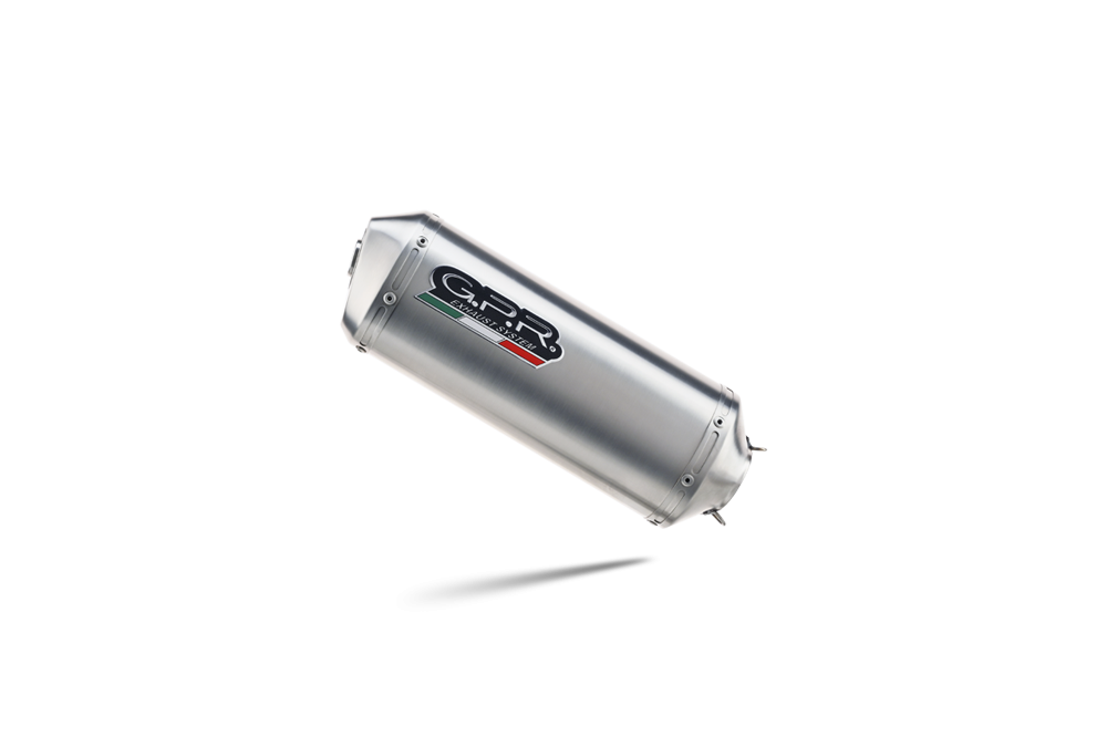 Exhaust compatible with Yamaha Mt-07 2014-2016, Satinox , Homologated legal full system exhaust, including removable db killer