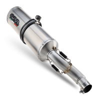 Exhaust compatible with Yamaha Mt-07 2014-2016, Satinox , Homologated legal full system exhaust, including removable db killer